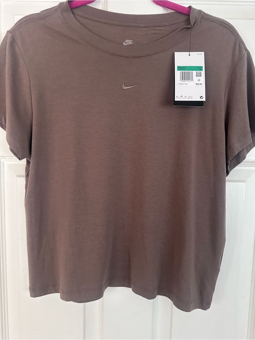 Nike Women’s Short Sleeve Tee in Taupe Brown